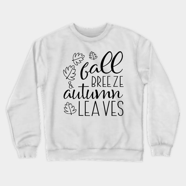 Fall breeze autumn leaves Crewneck Sweatshirt by Peach Lily Rainbow